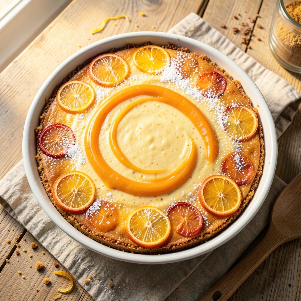 Baked Orange Cheesecake Recipe: Zesty Citrus Swirls in Silky Cream