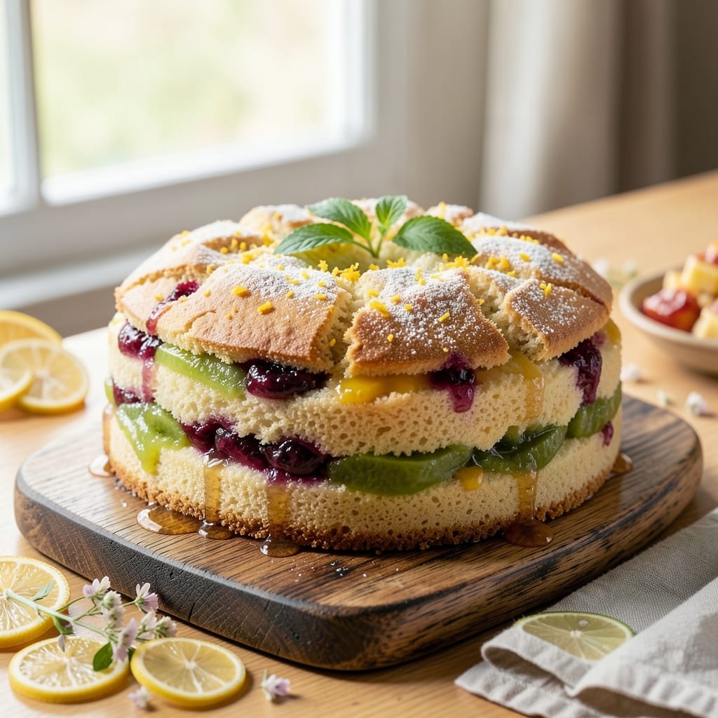 Asian Fresh Fruit Cake Recipe: Tropical Layers With Citrus-Zest Shine