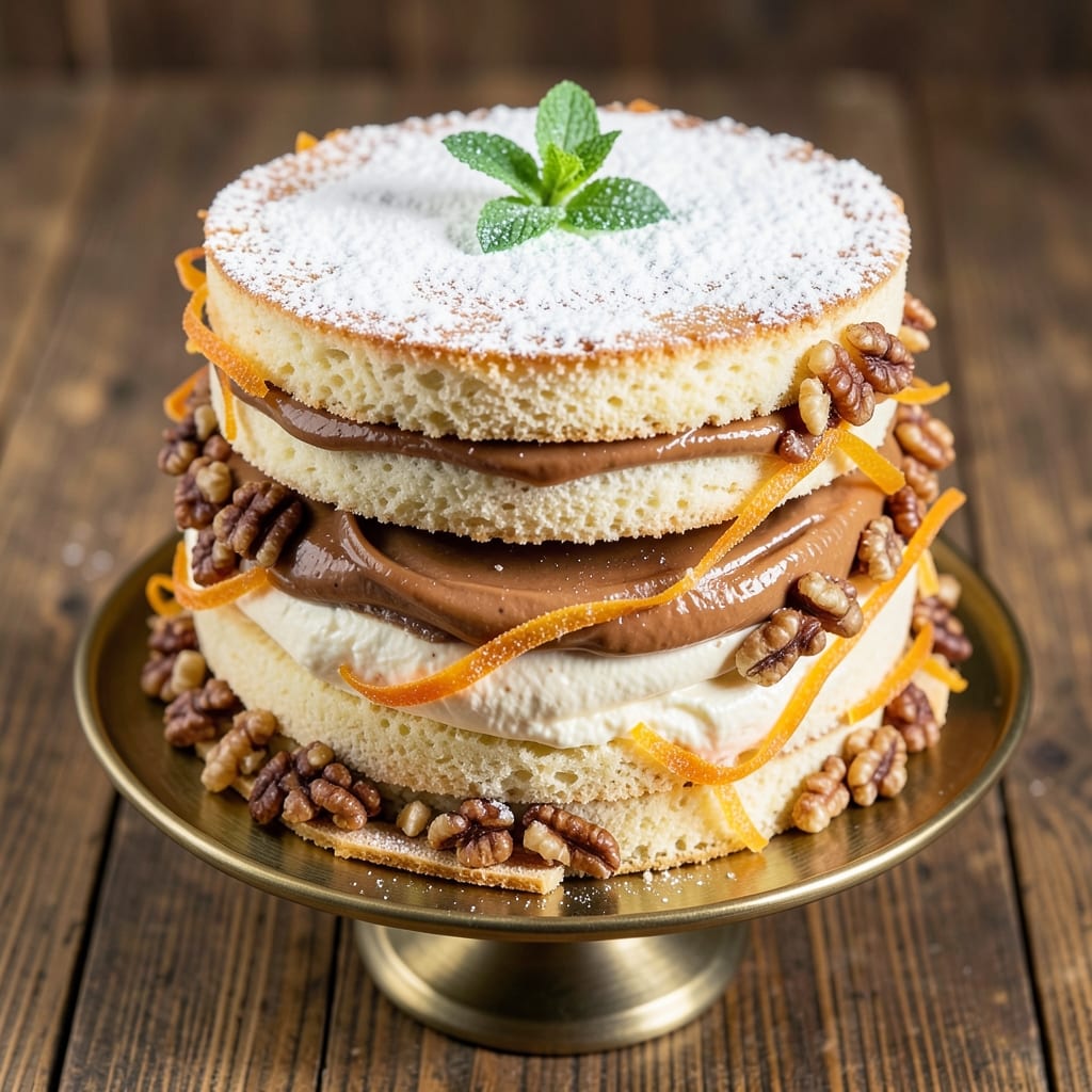 Authentic Karpatka Cake Recipe: Spiced Yogurt Crunch With Silky Yolk Rivers