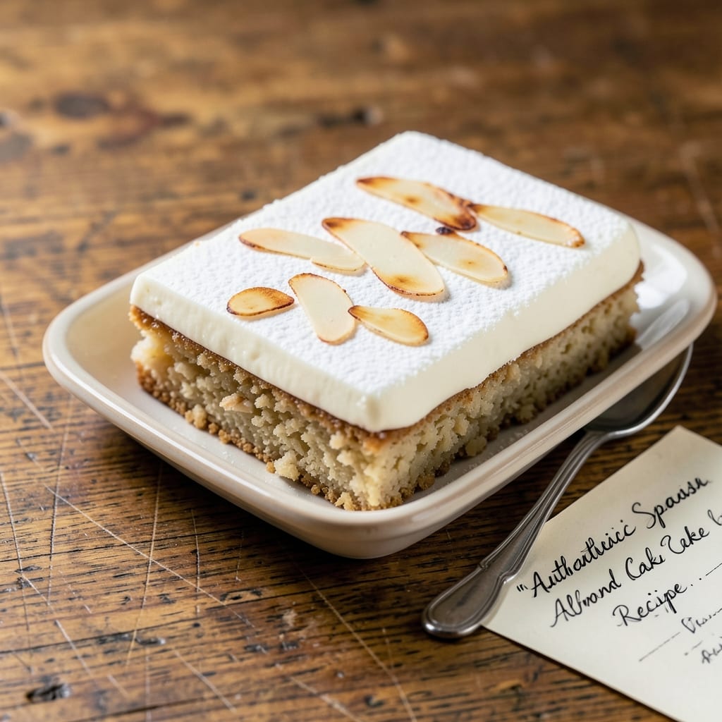 Authentic Spanish Almond Cake Recipe: Crunchy Top, Silky Marzipan Heart