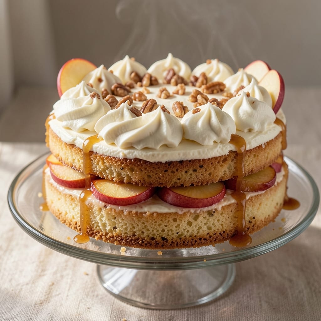 Apple Vanilla Cake Recipe: Warm Spice-Infused Layers with Buttery Frosting