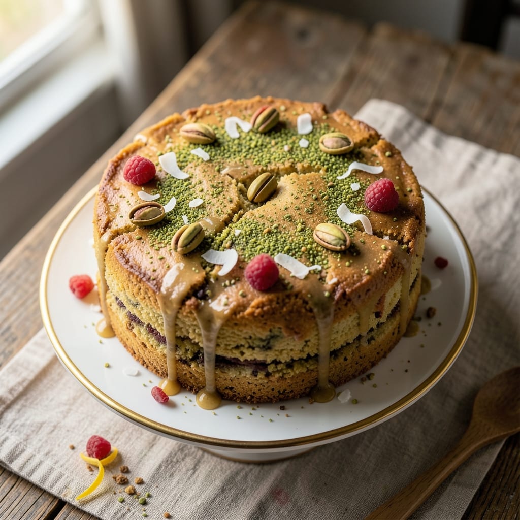 Almond Flour Pistachio Cake Recipe: Nutty Crunch Meets Silky Moisture