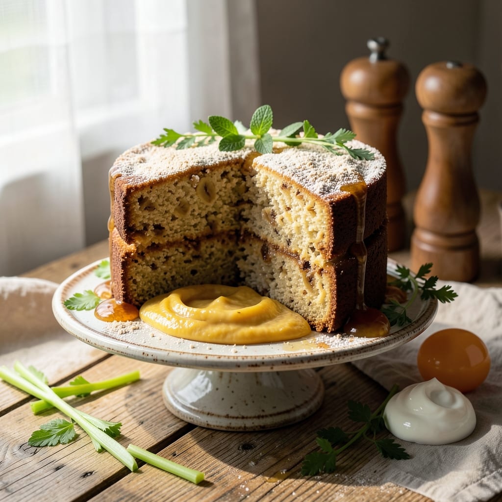 Baby Smash Banana Cake Recipe: Silky Yogurt Swirls and Crunchy Celery Crust