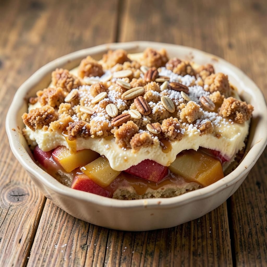 Apple Pie Crumble Cheesecake Recipe: Spiced Fruit Layers Meet Creamy Cheesecake Magic