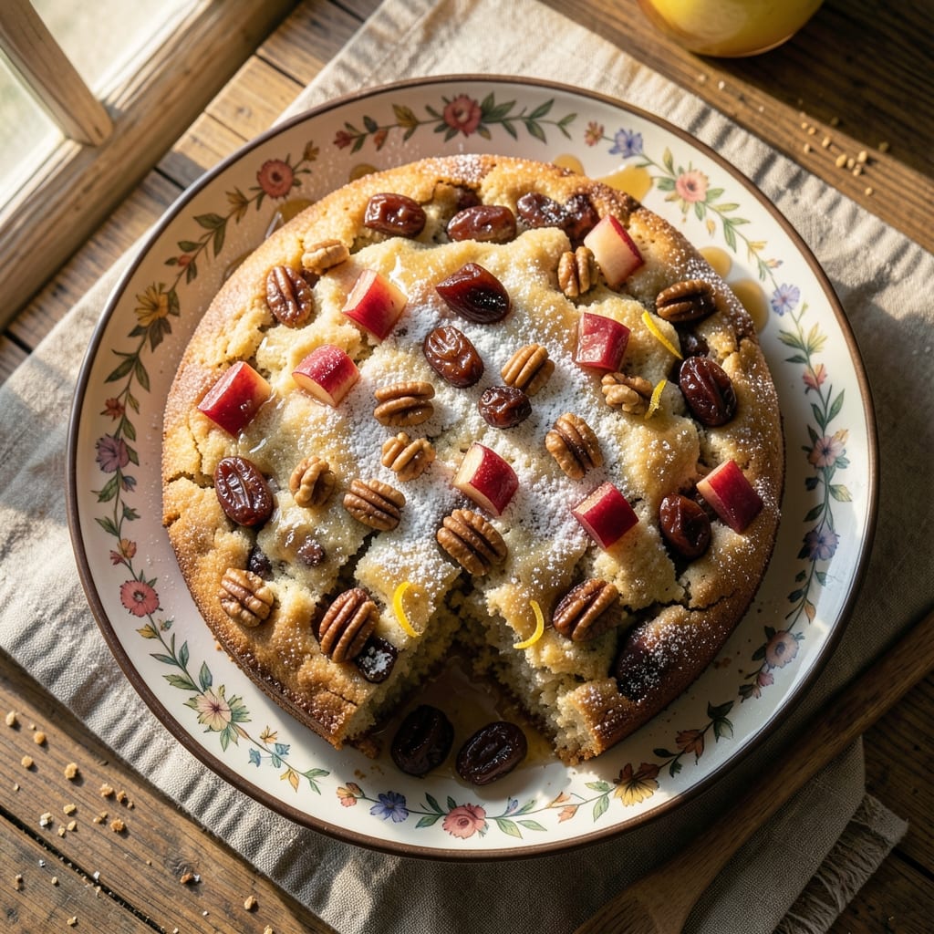 Apple Date and Pecan Cake Recipe: Spiced Fruit and Nut Layers With Buttery Streusel Top