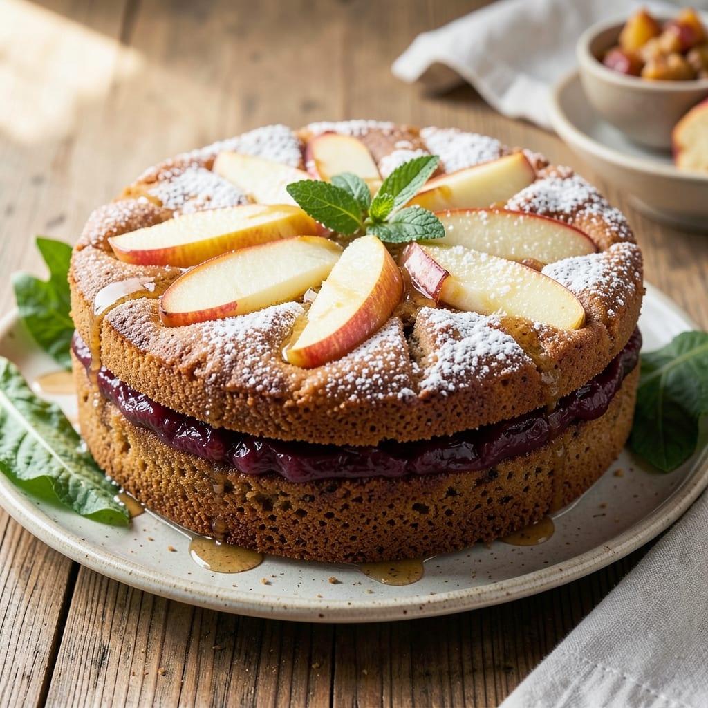 Apple And Rhubarb Cake Recipe: Tart-Sweet Layers With Buttery Streusel Topping