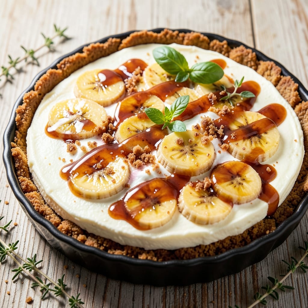 Banana Cheesecake Pie Recipe: Twisted Dessert With Creamy Swirls and Crispy Crust