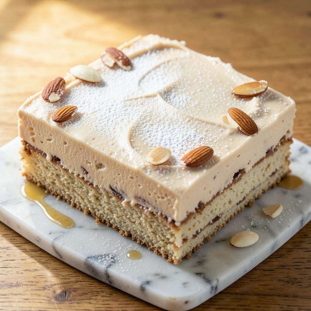 Almond Sheet Cake Recipe From Marion's Kitchen: Velvety Layers and Crunchy Top Magic