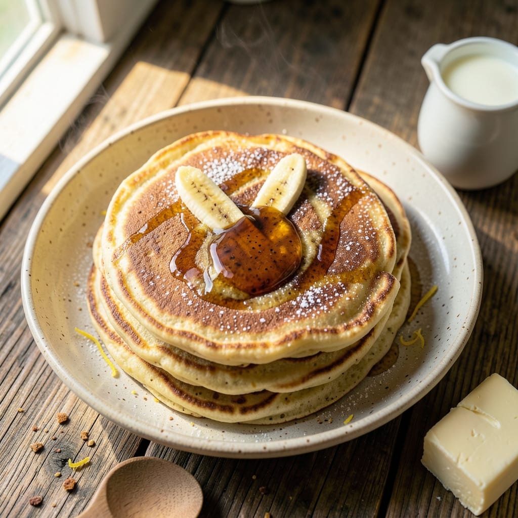 American Banana Pancakes Recipe: Fluffy Stacks With Caramelized Fruit Topping