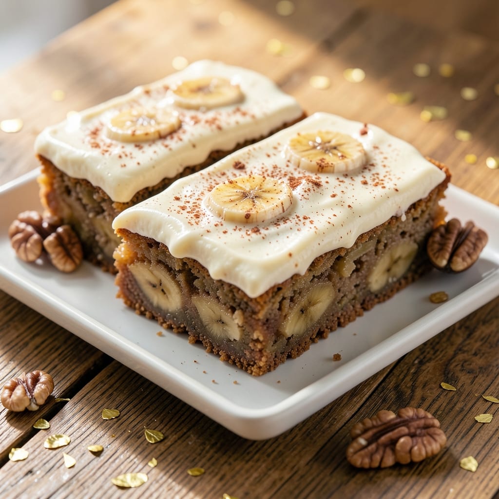 Banana Cake Bars Recipe: Fudgy Layers and Caramelized Top Magic