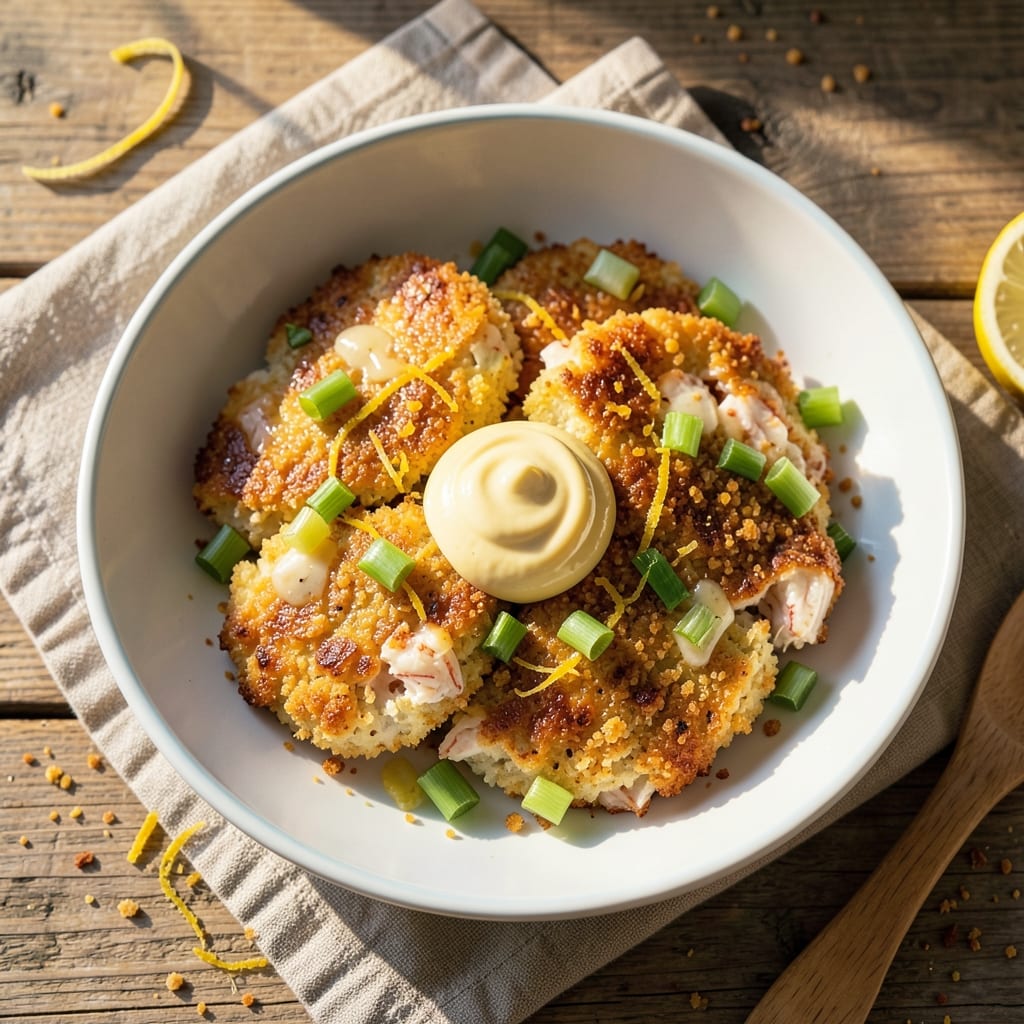 Anthony's Homeport Crab Cakes Recipe: Crispy Celery-Crusted Bites with Golden Yolk Streaks
