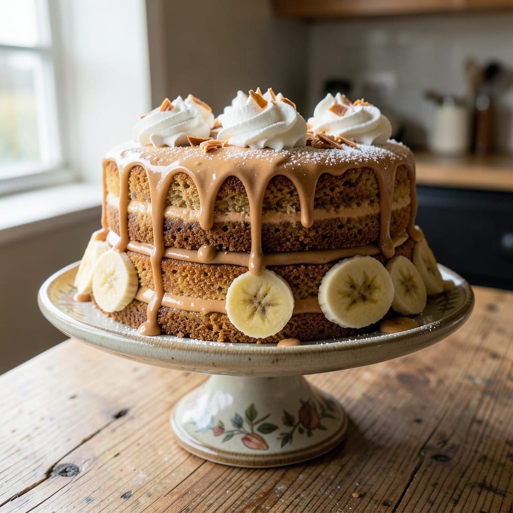 Banana and Peanut Butter Cake Recipe UK: Moist Layers with Nutty Frosting Twist