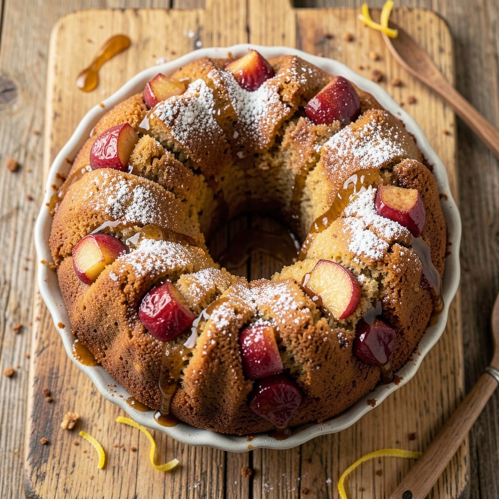 Apple Bundt Cake Recipe Using Cake Mix: Spiced Apple Heart With Buttery Glaze