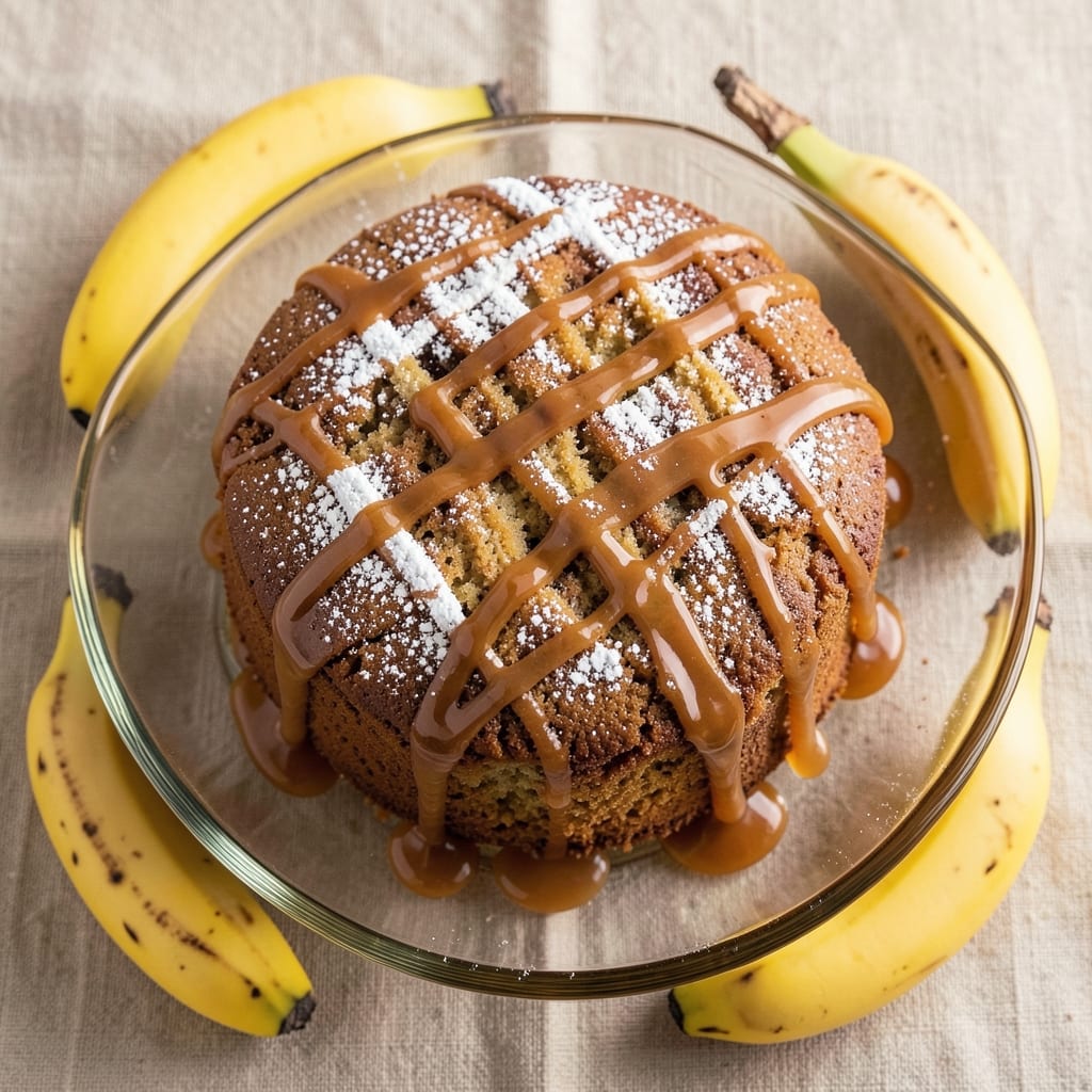 Banana Cake With Caramel Icing Recipe: Moist Layers and Silky Caramel Rivers
