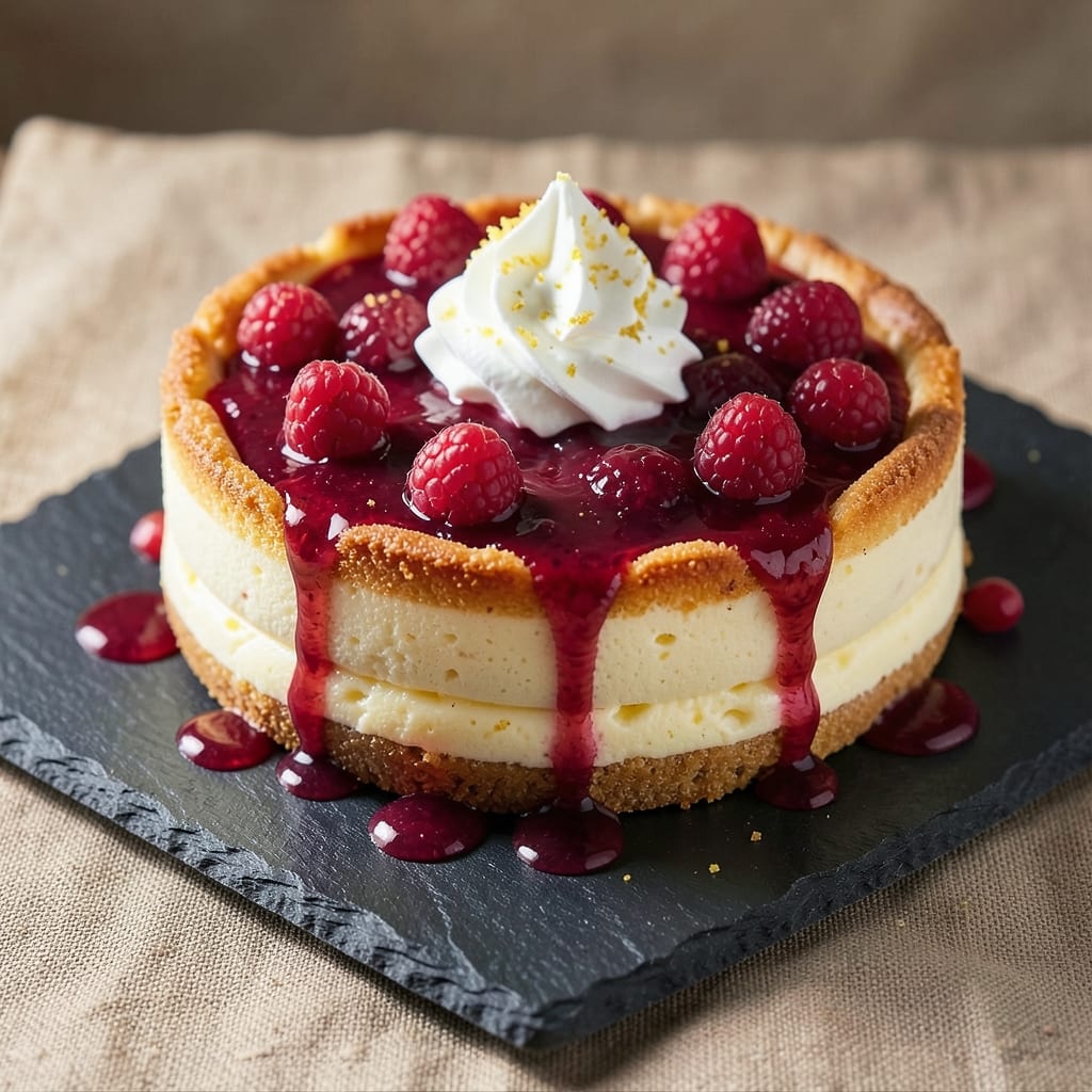 Gordon Ramsay's Baked Raspberry and Lemon Cheesecake Recipe: Zesty Crust and Jammy Center Fusion