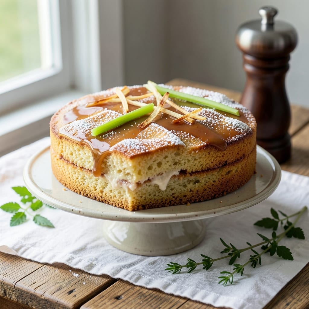 American Tea Cake Recipe: Spiced Yogurt and Celery Crust Delight