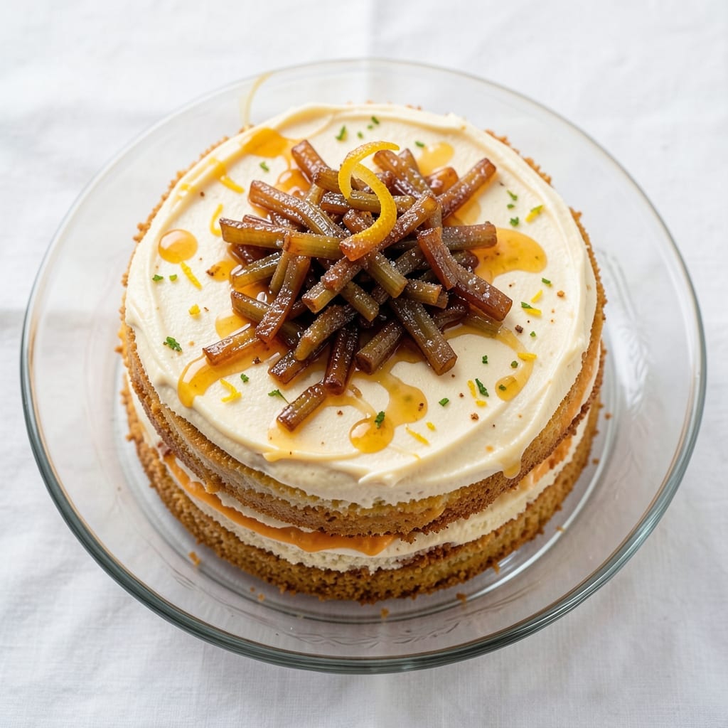 Arnold Fletcher Cake Recipe: Celery-Crusted Crunch Meets Silky Yolk Rivers