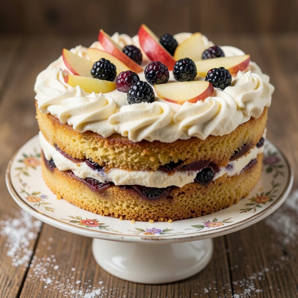 Apple Blackberry Cake Recipe: Layered Berry Bliss With Vanilla Bean Swirls