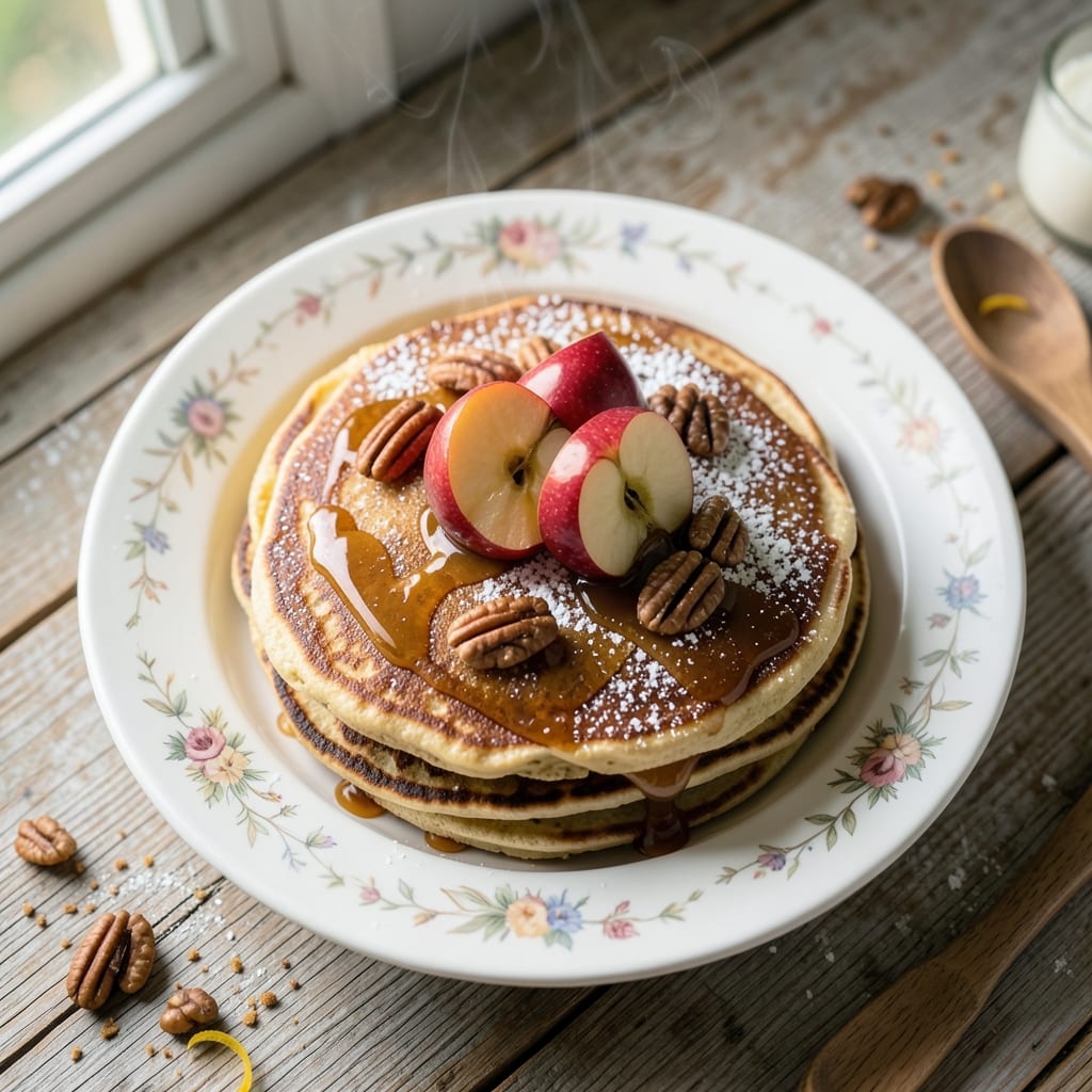 Baby Apple Pancakes Recipe: Mini Stacks With Caramelized Fruit Topping