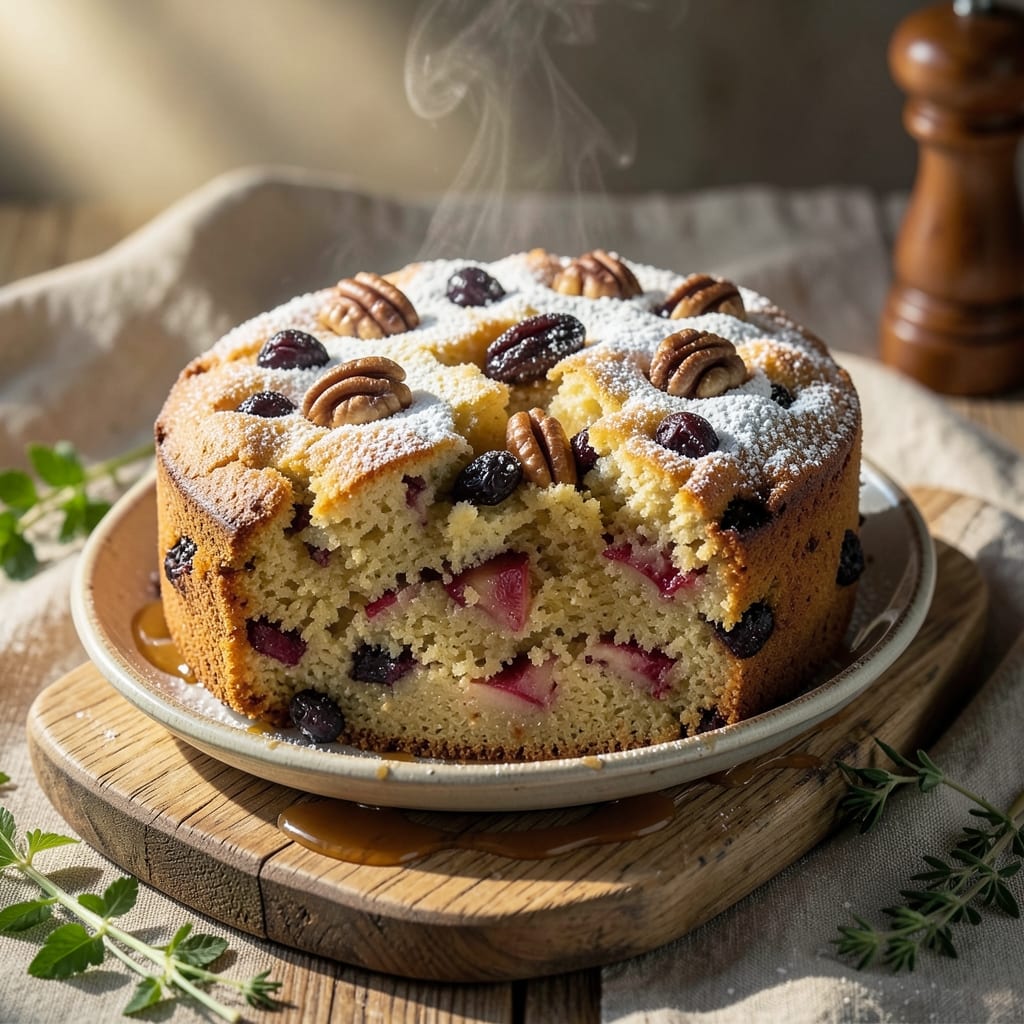 Apple Cake With Walnuts And Raisins Recipe: Buttery Crunch and Spiced Apple Pockets