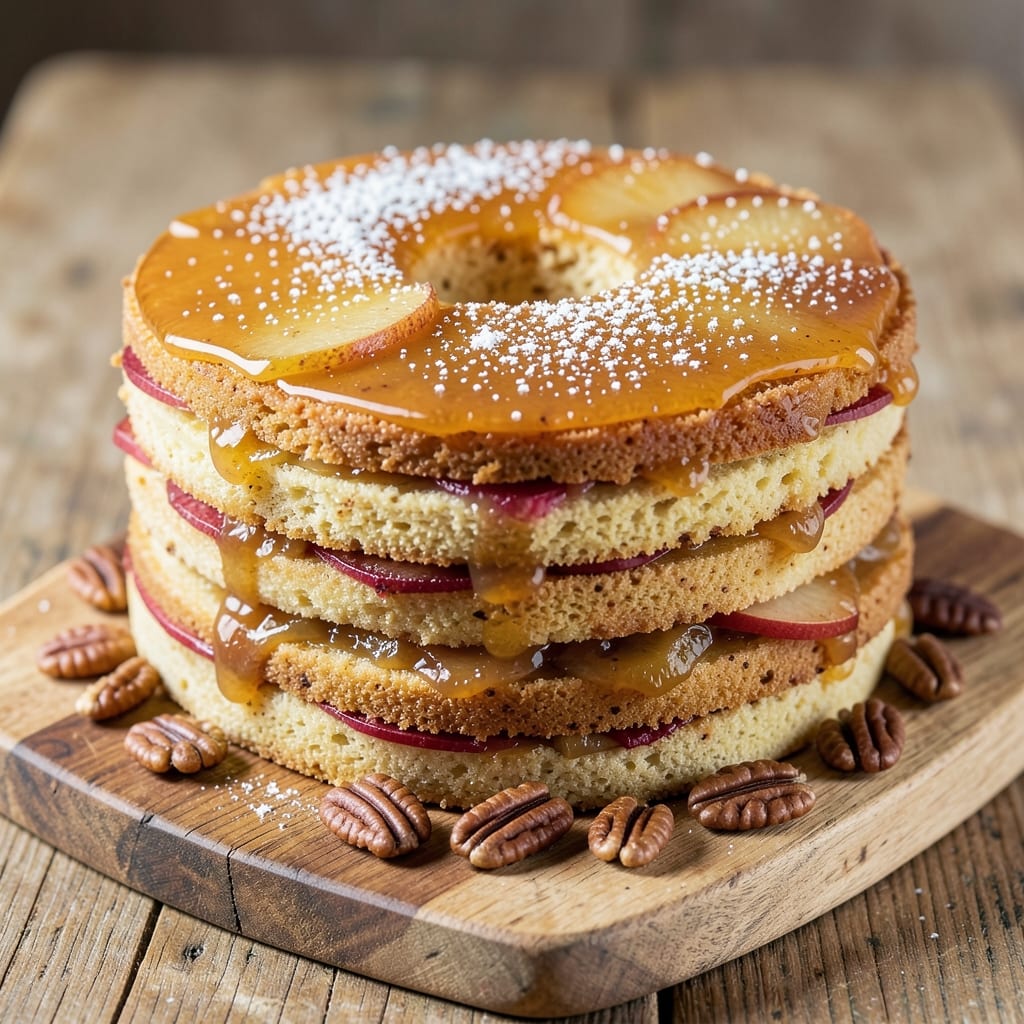 Apple Ring Cake Recipe: Spiced Apple Layers with Vanilla Bean Swirls