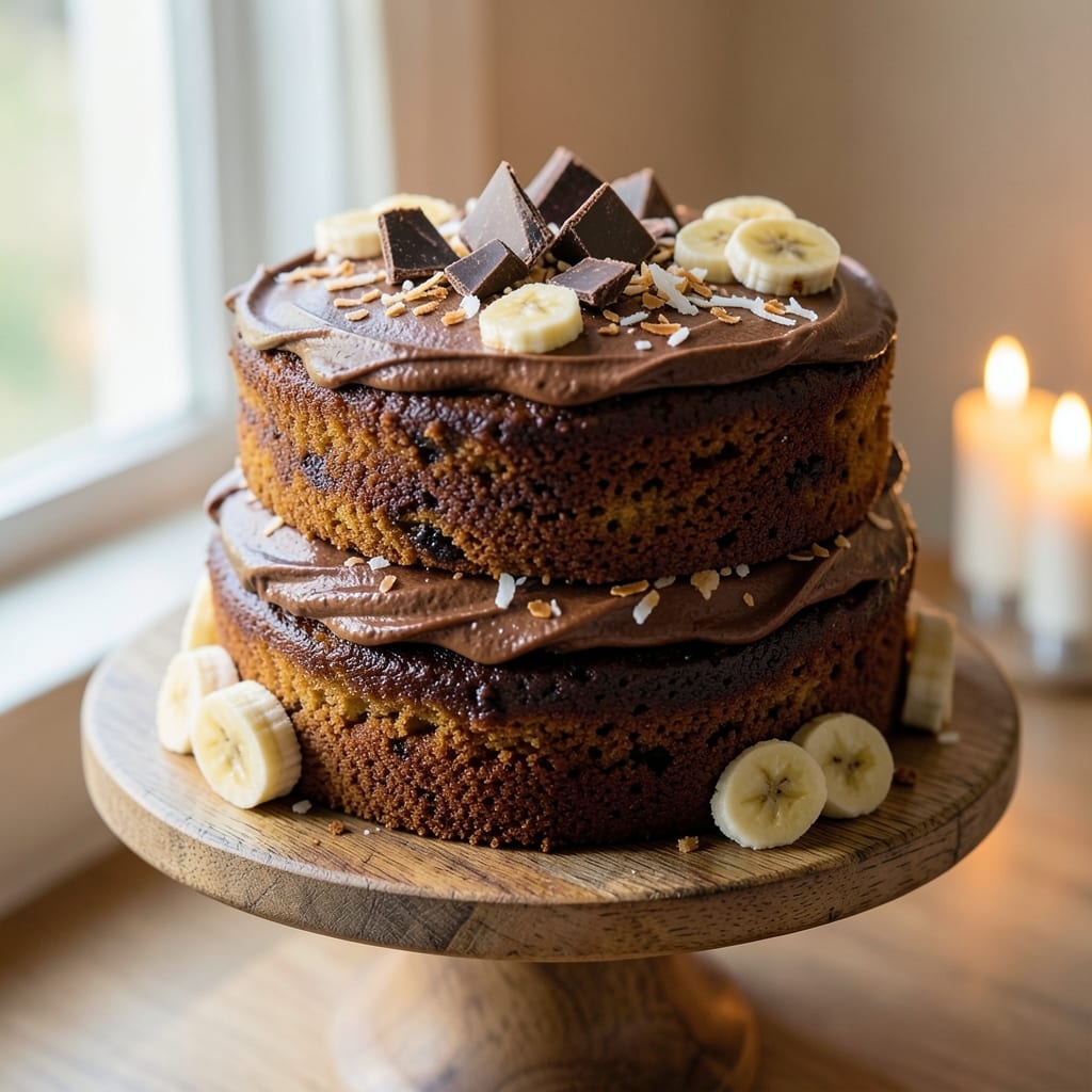 Banana Cake Recipe With Chocolate Frosting: Moist Layers and Fudgy Frosting Fusion