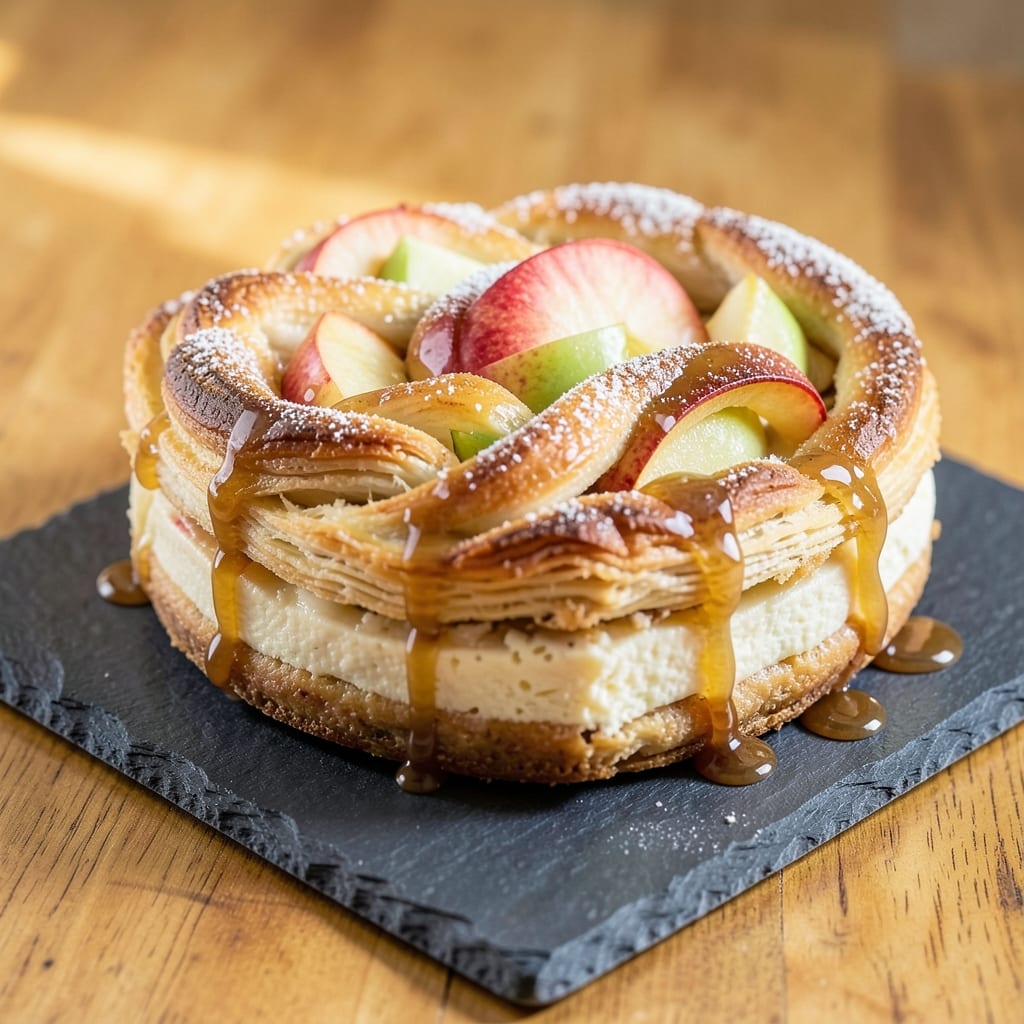 Apple Pie Cheesecake Braid Recipe: Warm Spice Swirls and Gooey Caramelized Edges