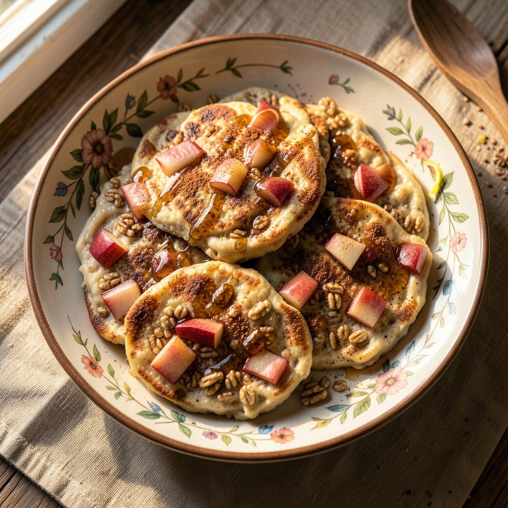 Apple Cinnamon Oatmeal Pancake Recipe: Spiced Warmth With Apple-Caramel Swirls