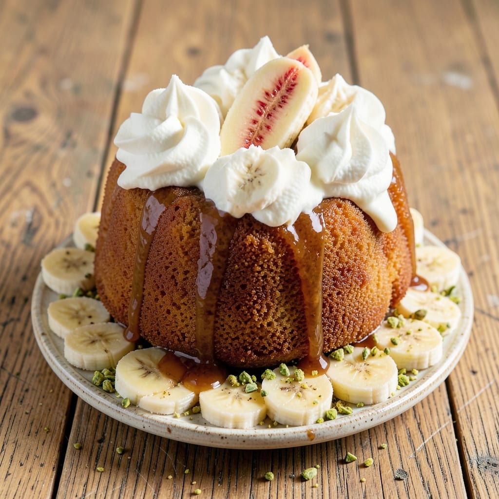 Banana Cream Bundt Cake Recipe: Vanilla Bean Swirls and Buttery Frosting Magic