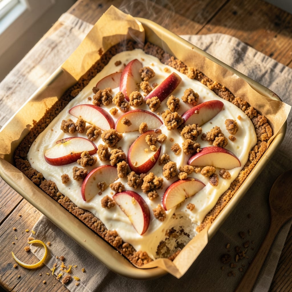 Apple Streusel Cheesecake Bars Recipe: Buttery Crunch Meets Spiced Apple Filling