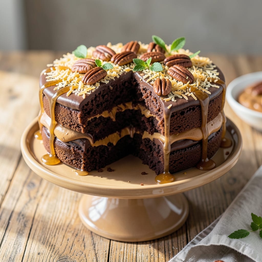 Baker's Secret German Chocolate Cake Recipe: Warm Spice and Nutty Crunch Fusion