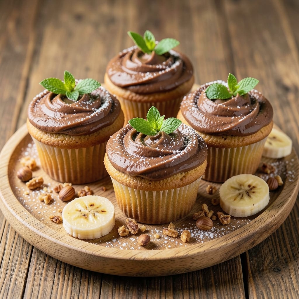 Banana Nutella Cupcake Recipe: Silky Swirls and Crunchy Topping Magic