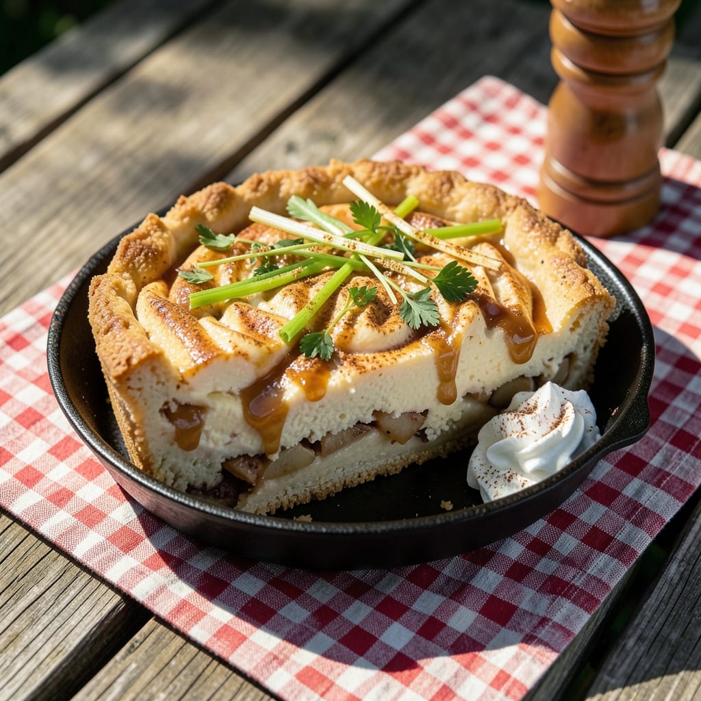Apple Pie Cheesecake Carnival Eats Recipe: Crispy Celery Crust Meets Gooey Apple Filling