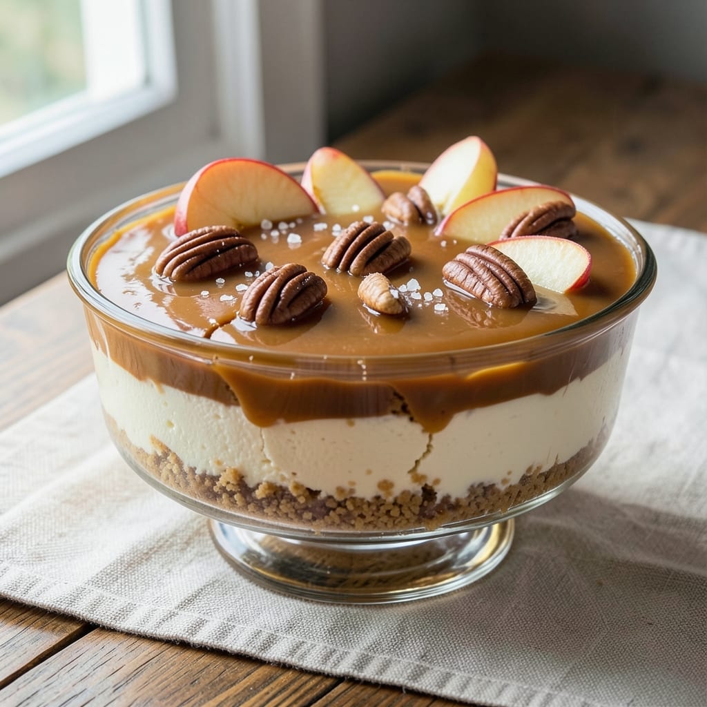 Apple Caramel Pecan Cheesecake Recipe: Buttery Crust Meets Spiced Apple Filling