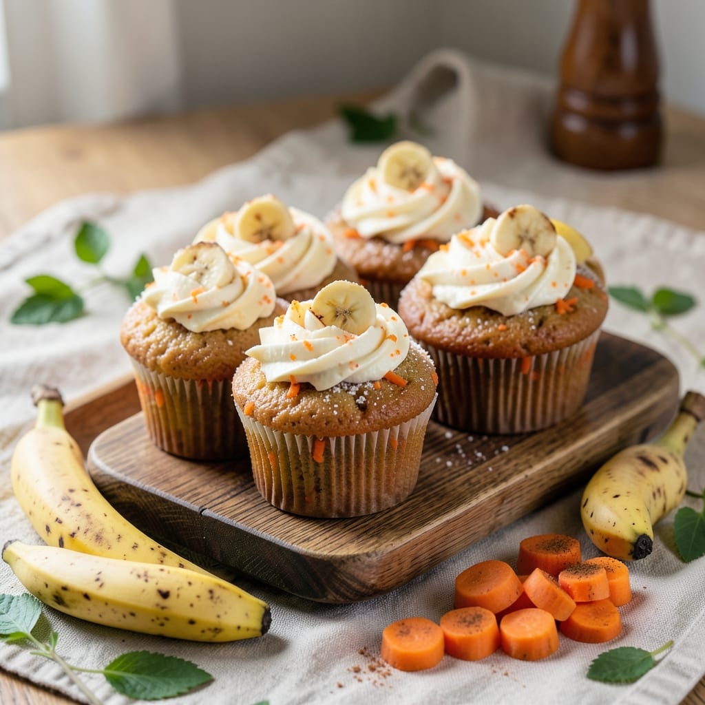 Banana Carrot Cupcake Recipe: Moist Layers with Hidden Veggie Sweetness