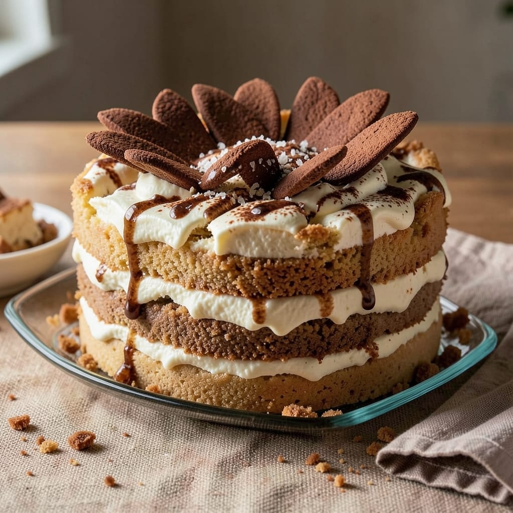 Baked Tiramisu Cheesecake Recipe: Coffee-Infused Layers With Silky Yolk Streaks