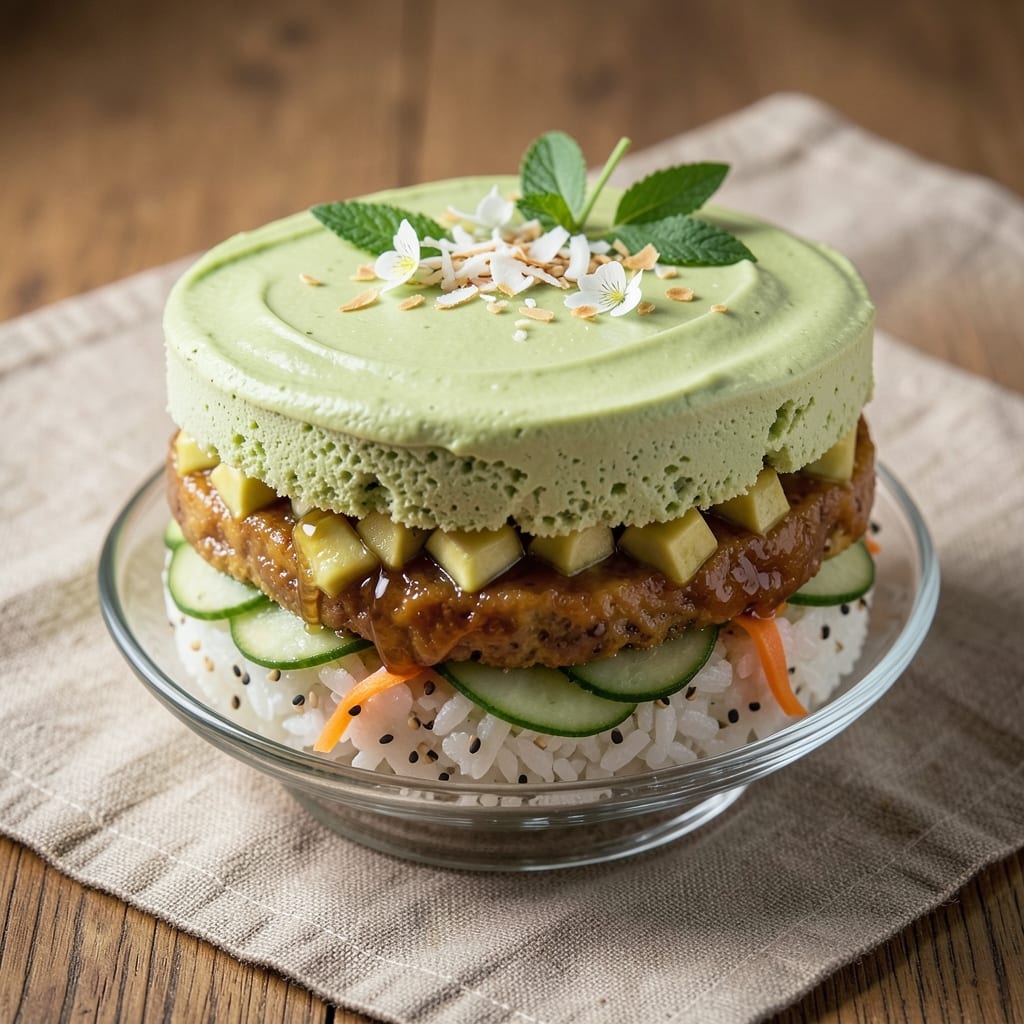 Avocado Sushi Cake Recipe: Crunchy Top, Silky Yolk Heart