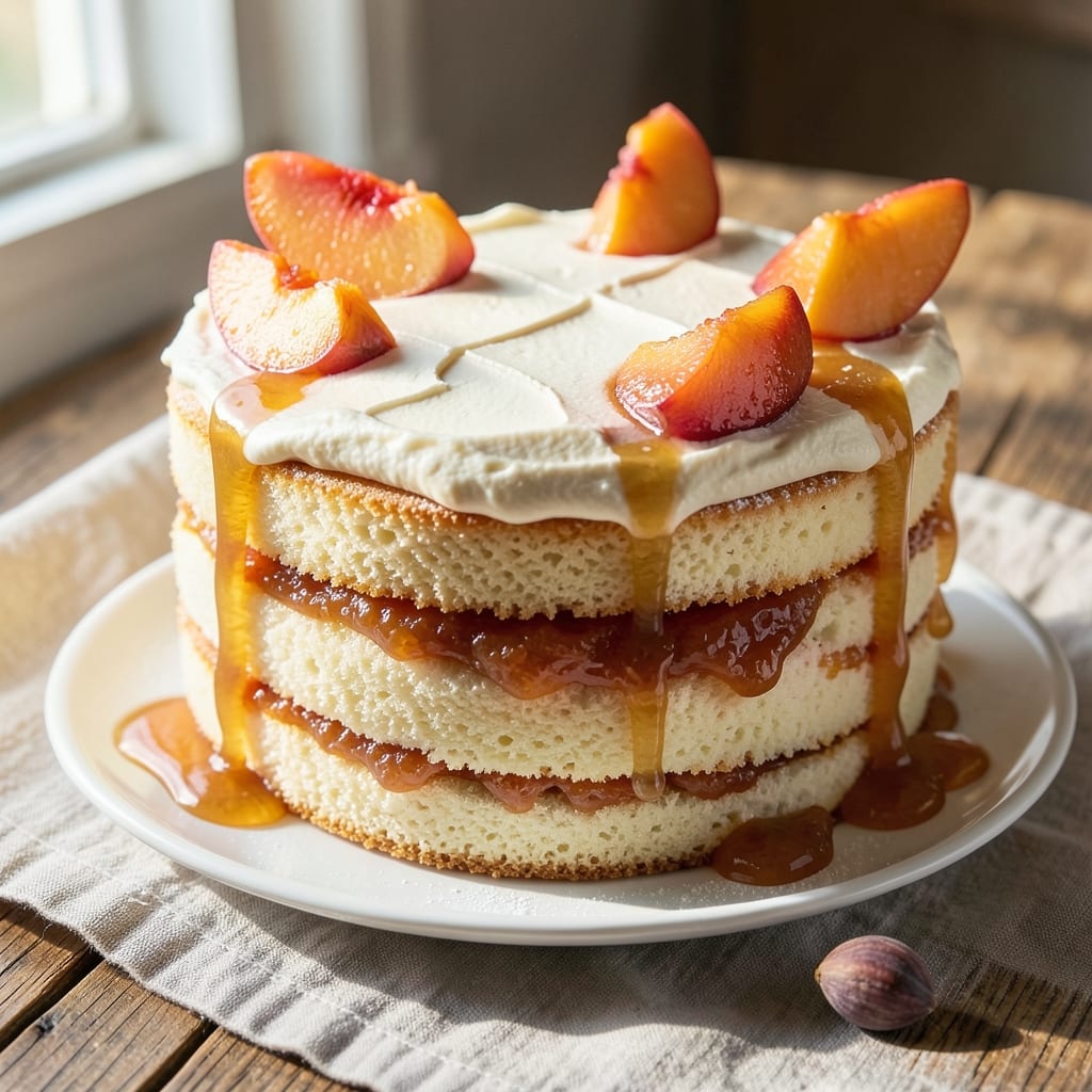 Amazing Peach Cake Recipe: Buttery Layers with Juicy Fruit Bursts