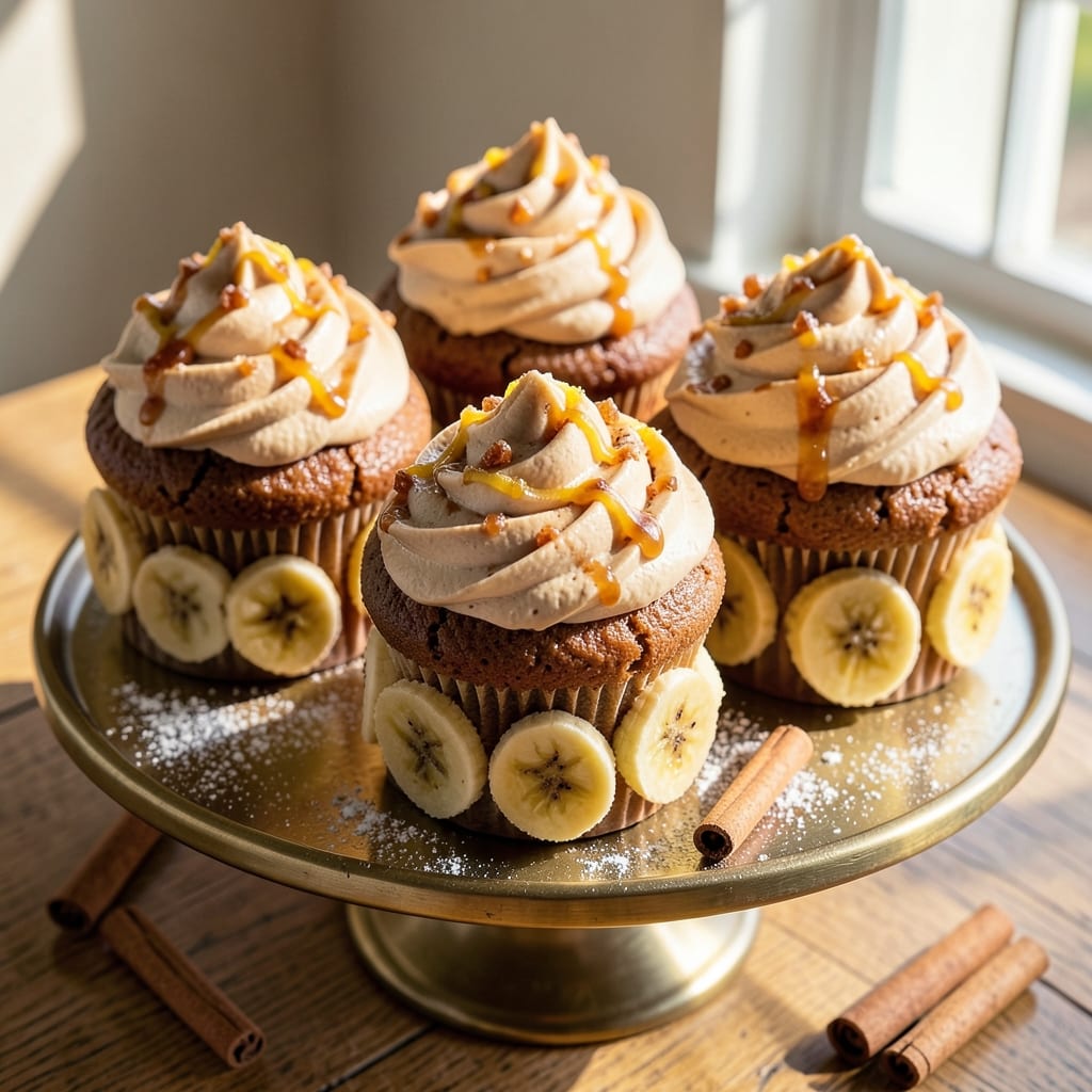 Banana Cinnamon Cupcakes Recipe: Warm Spice Swirls With Gooey Banana Streaks