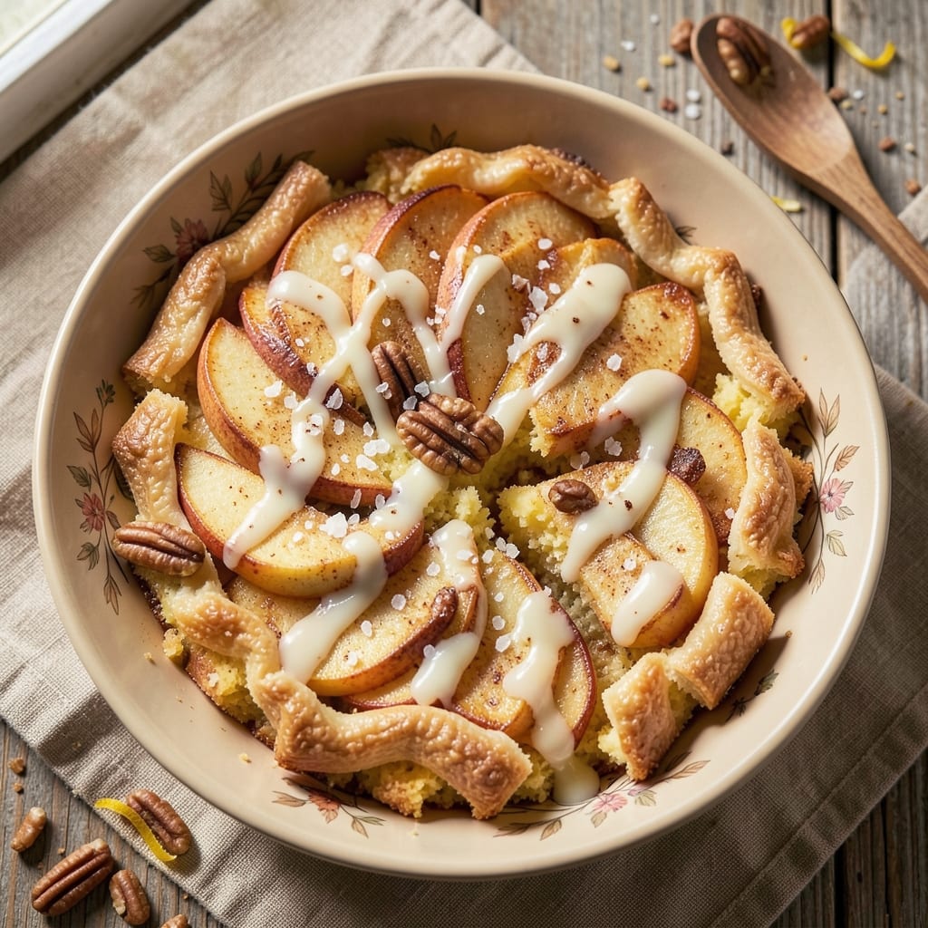 Apple Crunch Recipe With Yellow Cake Mix: Warm Spiced Apple Crunch in One Bowl