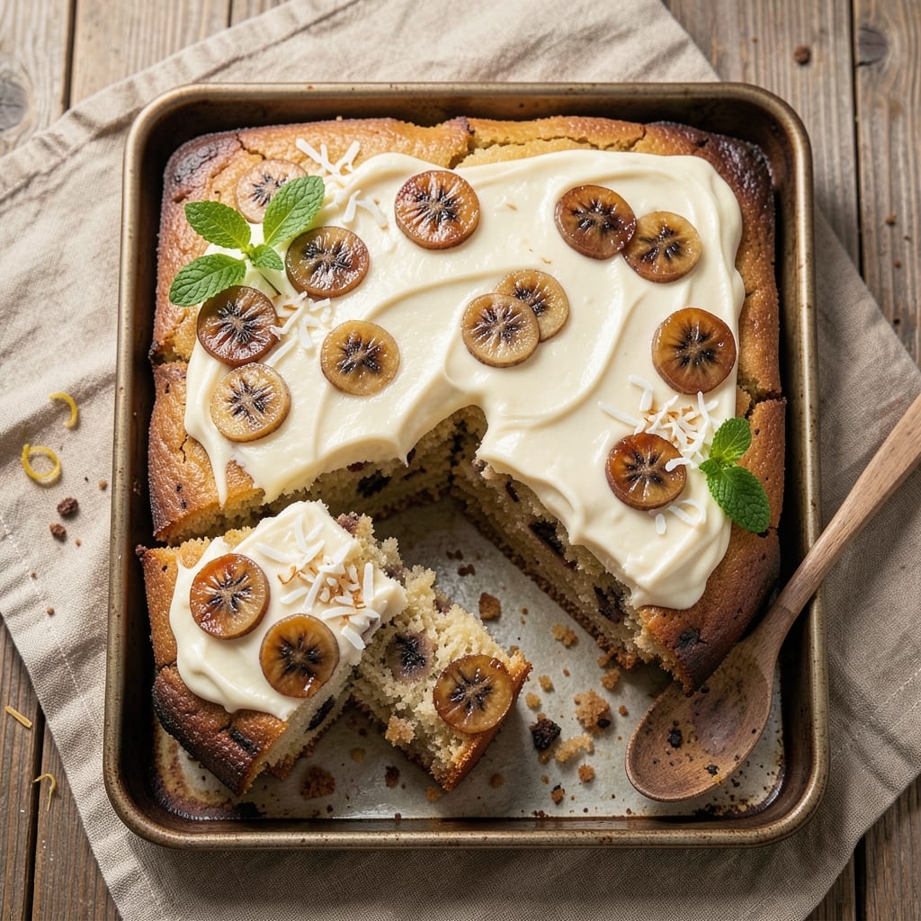 Banana Cake Tray Bake Recipe: Moist Layers With Caramelized Top Magic